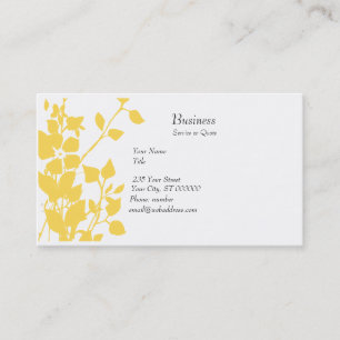 Floral Extravaganza Golden Flowers Business Card