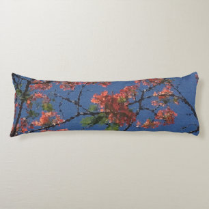 Floral Fabric, Blue Body Cushion