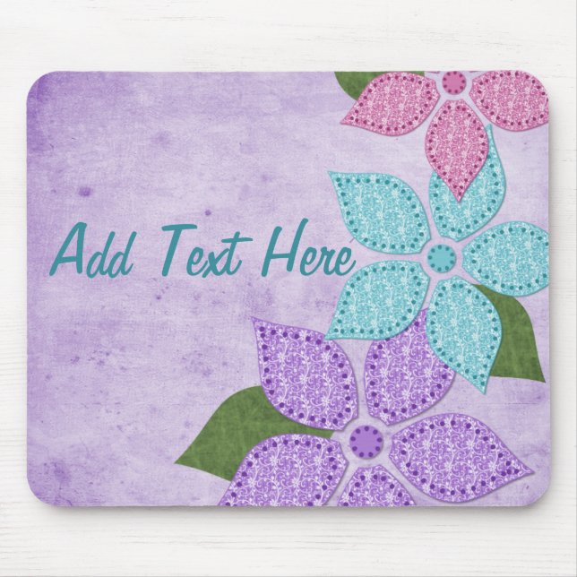 Floral Fabric Mousepad (Front)