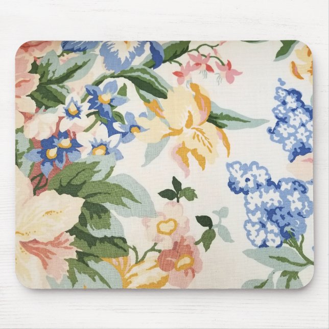 floral fabric pattern mouse mat (Front)