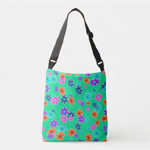 Floral Fabric Seamless Pattern coloured Crossbody Bag