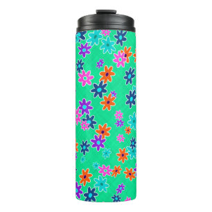 Floral Fabric Seamless Pattern coloured Thermal Tumbler
