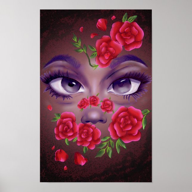 Floral Face  Poster (Front)