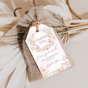 Floral Fairy Garden Birthday Baby Shower Gift Tags
