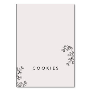 Floral Fairytale Personalised Buffet Label Cards