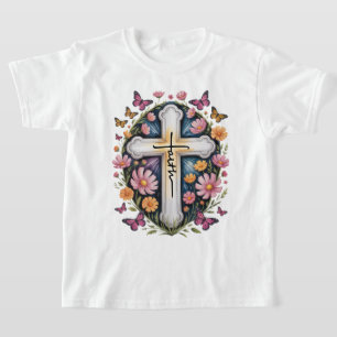 Floral Faith Cross T-Shirt