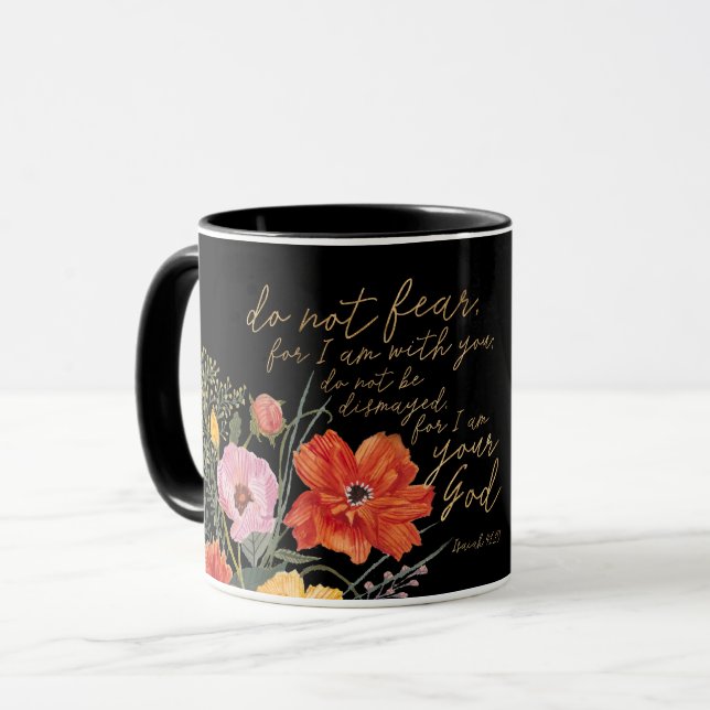 Floral Faith - Do Not Fear, For I Am With You Mug (Front Left)