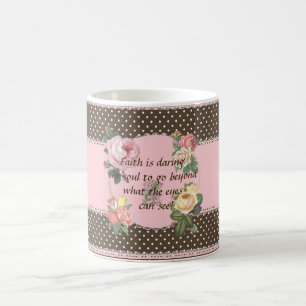 Floral Faith Polka Dot Mug