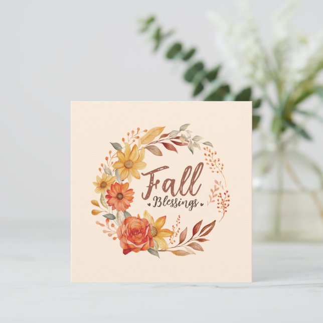 Floral Fall Blessings (Standing Front)