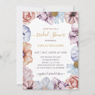 Floral Fall Bridal Shower Invitation