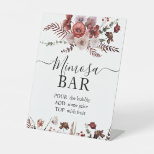 Floral Fall Bridal Shower Mimosa Bar Sign 