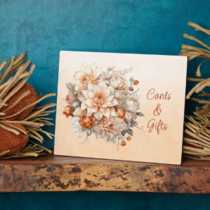 Floral Fall Colours Card and Gifts Plaque