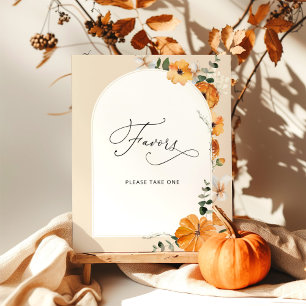 Floral fall Favors please take one Poster