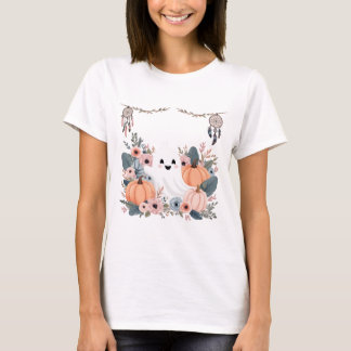 Floral Fall Halloween T-Shirt