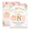 Floral Fall Little Pumpkin Birthday Invitation