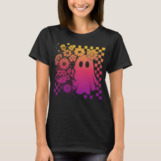 Floral-Fall-Neon-Ghost-Halloween T-Shirt