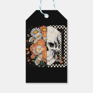 Floral Fall Skeleton Boho Halloween Gift Tags