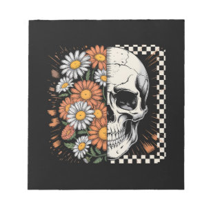 Floral Fall Skeleton Boho Halloween Notepad