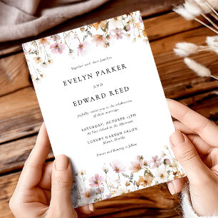 Floral Fall Wedding  Invitation