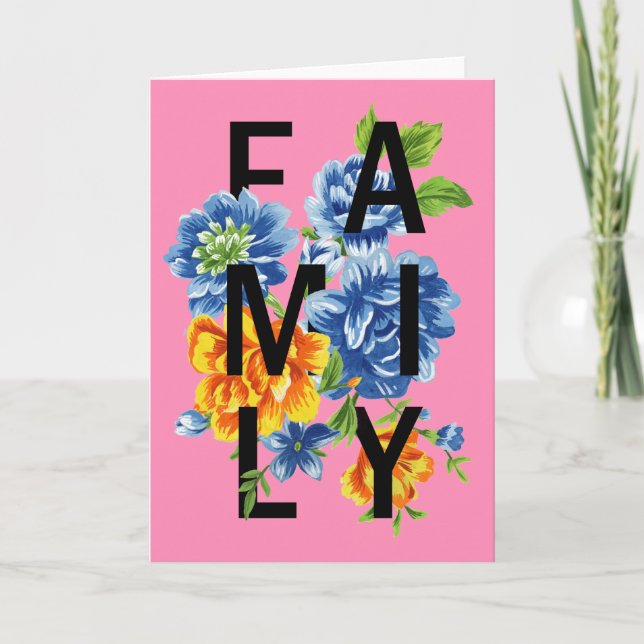 Floral Family Quote Card (Front)