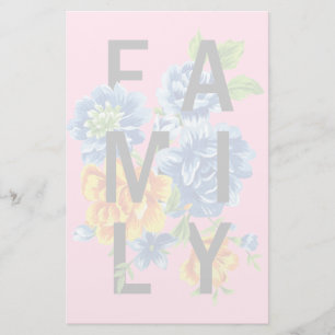 Floral Family Quote Stationery