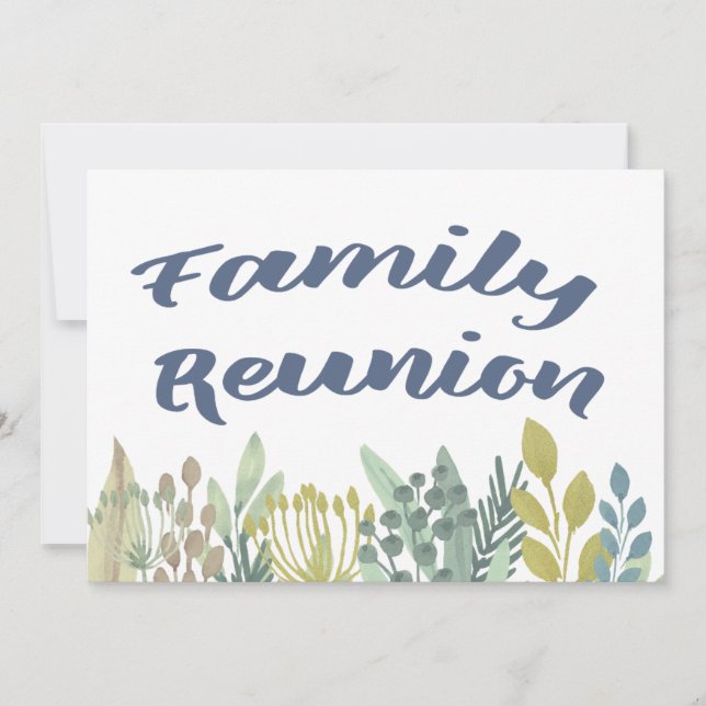 Floral Family Reunion Gathering Event Invitation (Front)