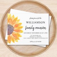 Floral Family Reunion Invitation Postcard