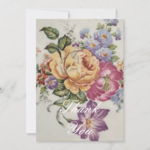 Floral Fancy Thank You Card