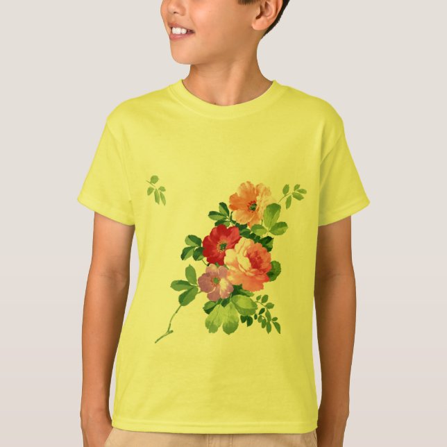 Floral fantacy -customisable T-Shirt (Front)