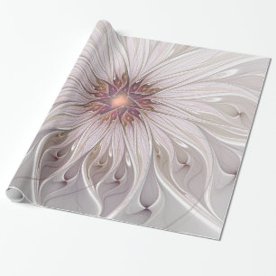Floral Fantasy, Abstract Modern Pastel Flower Wrapping Paper