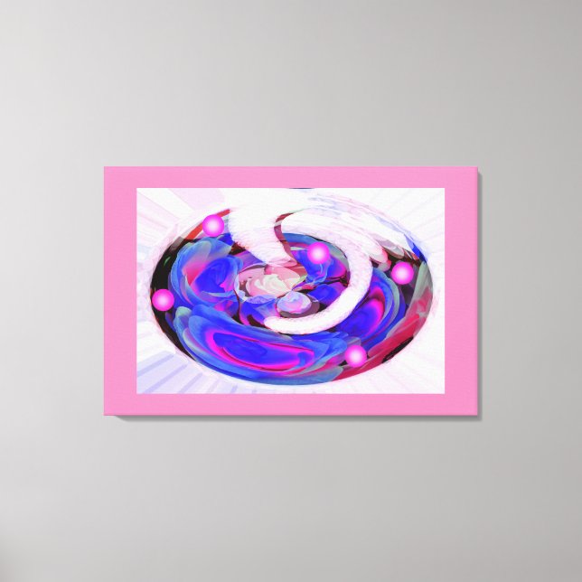 Floral fantasy art canvas print (Front)