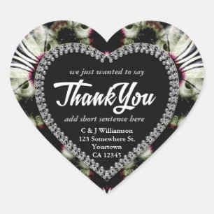 Floral Fantasy Artistry Thank You Heart Stickers