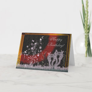 Floral Fantasy Birthday Card