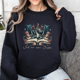 Floral Fantasy Book Dragon Sweatshirt