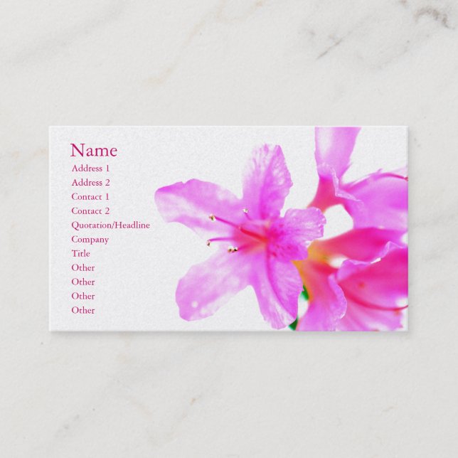 Floral fantasy business card (Front)
