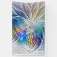 Floral Fantasy, Colourful Abstract Fractal Flower