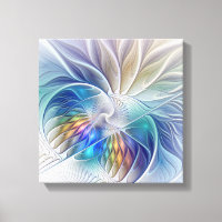 Floral Fantasy, Colourful Abstract Fractal Flower