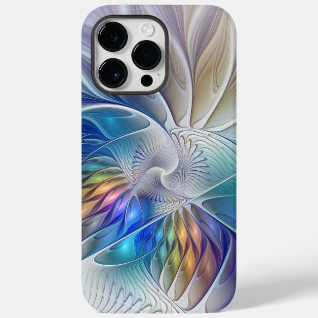 Floral Fantasy, Colourful Abstract Fractal Flower Case-Mate iPhone Case (Back)