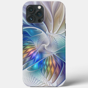 Floral Fantasy, Colourful Abstract Fractal Flower Case-Mate iPhone Case