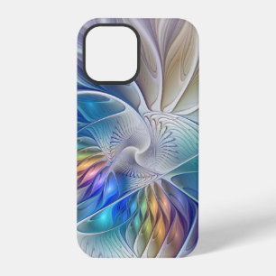 Floral Fantasy, Colourful Abstract Fractal Flower iPhone 12 Pro Case