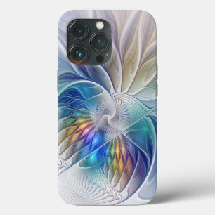 Floral Fantasy, Colourful Abstract Fractal Flower iPhone 13 Pro Case