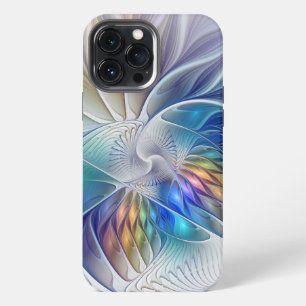 Floral Fantasy, Colourful Abstract Fractal Flower iPhone 13 Pro Max Case
