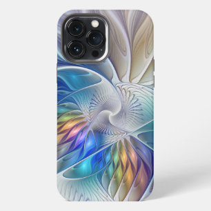 Floral Fantasy, Colourful Abstract Fractal Flower iPhone 13 Pro Max Case