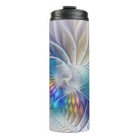 Floral Fantasy, Colourful Abstract Fractal Flower