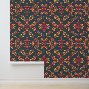 Floral Fantasy: Elegant Autumn-Inspired Pattern Wallpaper