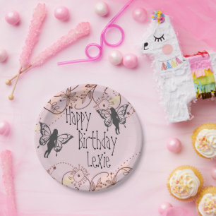 Floral Fantasy Fairies Birthday Plates