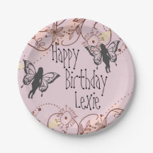 Floral Fantasy Fairies Birthday Plates