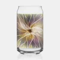 Floral Fantasy Gold Aubergine Abstract Fractal Art
