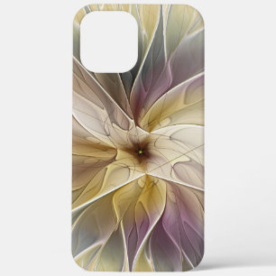 Floral Fantasy Gold Aubergine Abstract Fractal Art iPhone 12 Pro Max Case