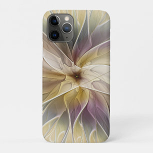 Floral Fantasy Gold Aubergine Abstract Fractal Art iPhone 11 Pro Case